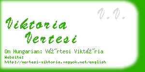 viktoria vertesi business card